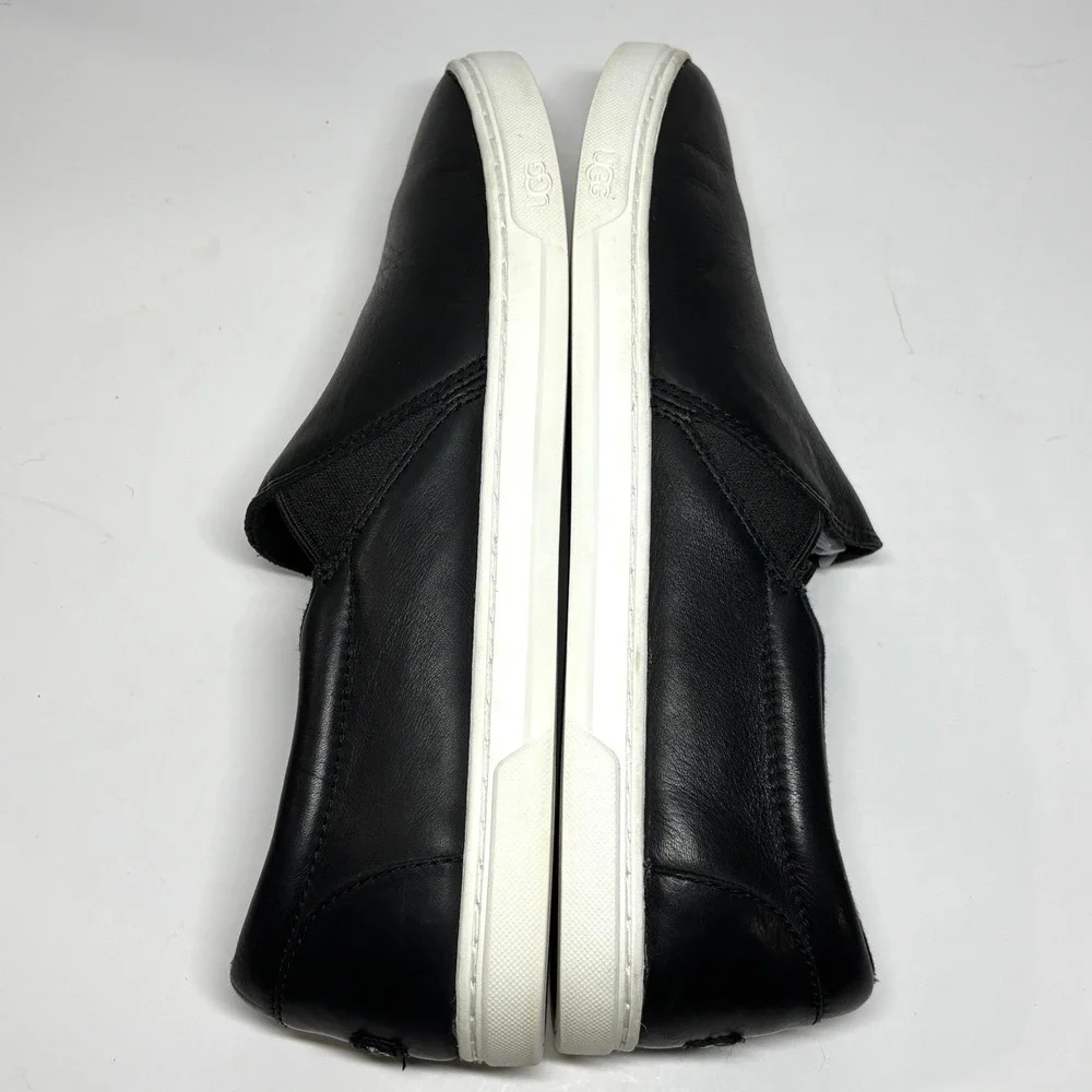 UGG Black Women's 9 Kitlyn Leather Slip On Sneakers Shoes Cozy‎ Lined